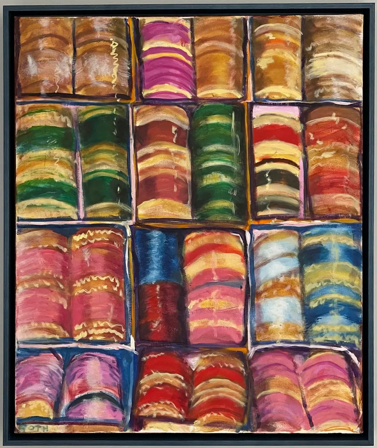 colorful painting of bangles=