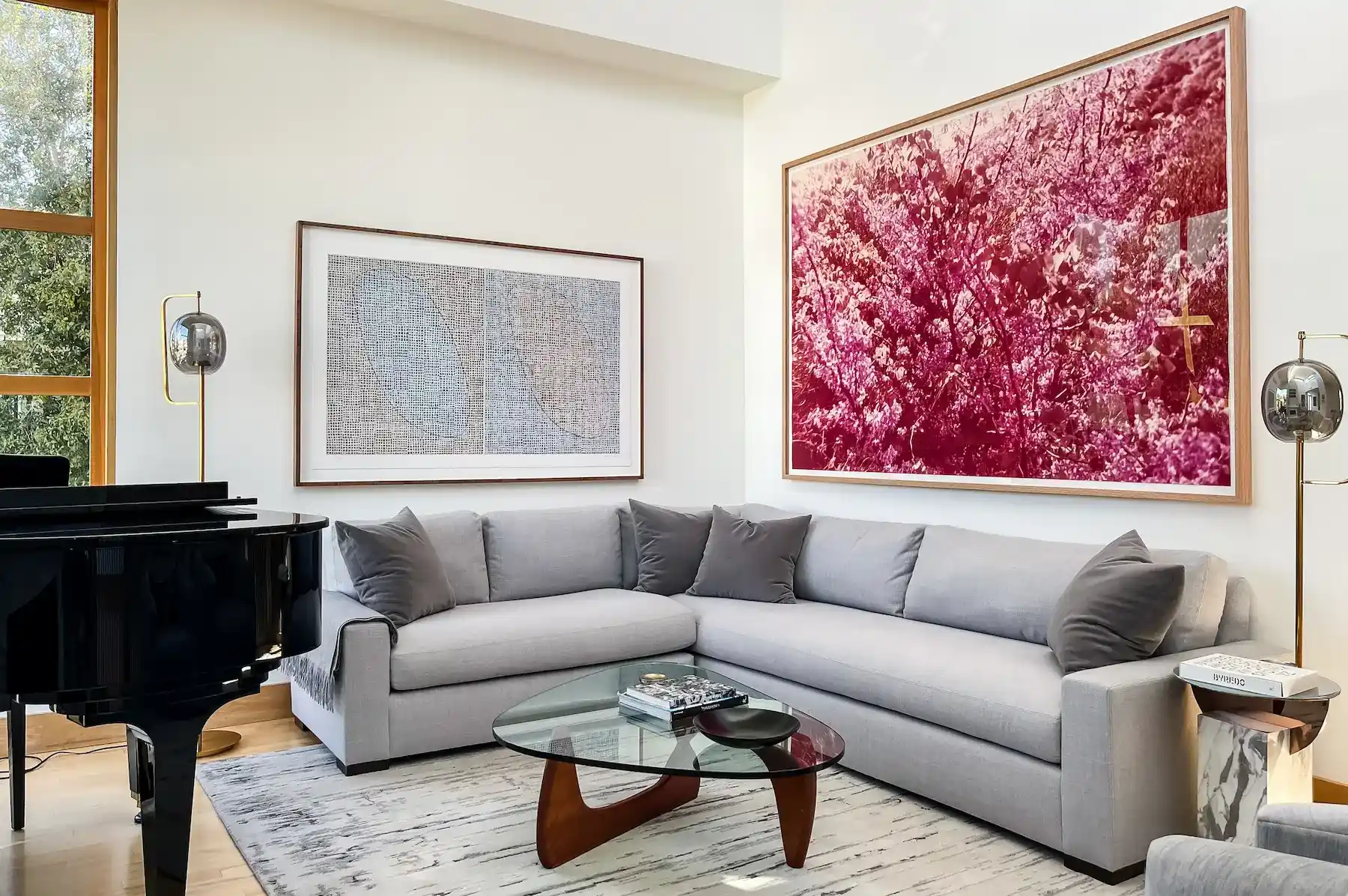 Living room with art